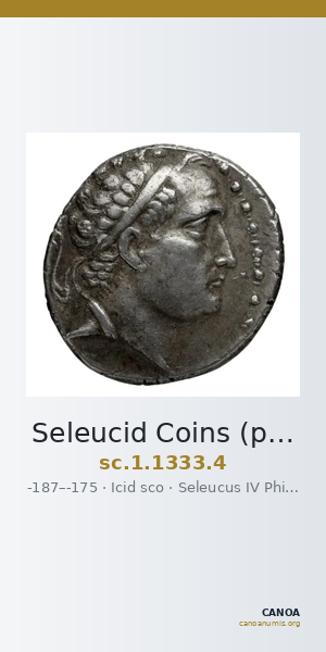 Seleucid Coins (part 2) 1333.4 — CANOA