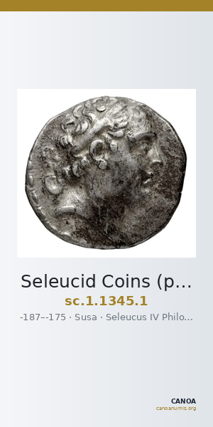 Seleucid Coins (part 2) 1345.1 — CANOA