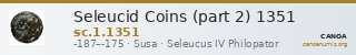Seleucid Coins (part 2) 1351 — CANOA