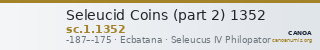 Seleucid Coins (part 2) 1352 — CANOA