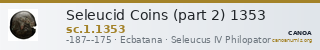 Seleucid Coins (part 2) 1353 — CANOA