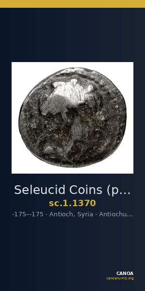 Seleucid Coins (part 2) 1370 — CANOA