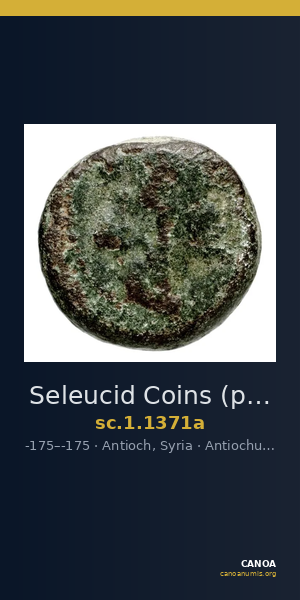 Seleucid Coins (part 2) 1371a — CANOA