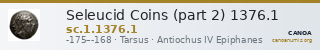 Seleucid Coins (part 2) 1376.1 — CANOA