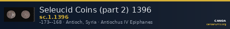 Seleucid Coins (part 2) 1396 — CANOA