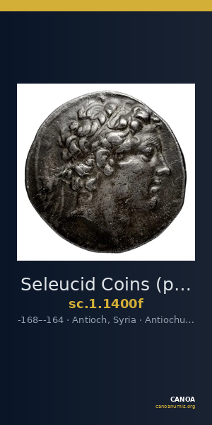 Seleucid Coins (part 2) 1400f — CANOA