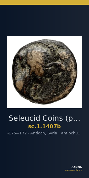 Seleucid Coins (part 2) 1407b — CANOA