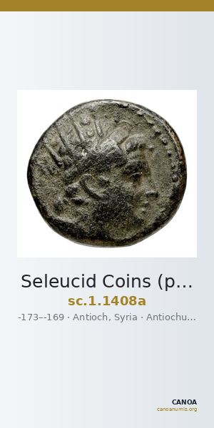 Seleucid Coins (part 2) 1408a — CANOA