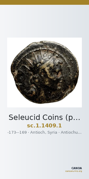 Seleucid Coins (part 2) 1409.1 — CANOA