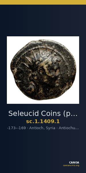 Seleucid Coins (part 2) 1409.1 — CANOA