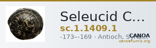 Seleucid Coins (part 2) 1409.1 — CANOA