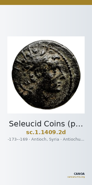 Seleucid Coins (part 2) 1409.2d — CANOA