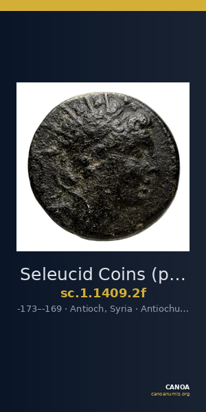 Seleucid Coins (part 2) 1409.2f — CANOA