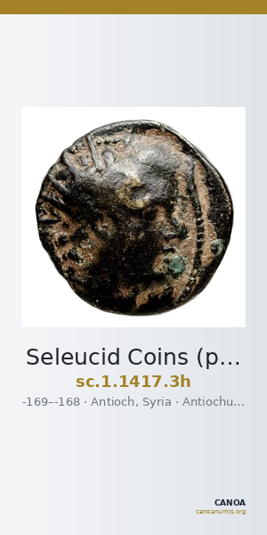 Seleucid Coins (part 2) 1417.3h — CANOA