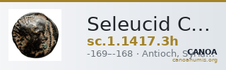 Seleucid Coins (part 2) 1417.3h — CANOA