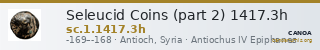 Seleucid Coins (part 2) 1417.3h — CANOA