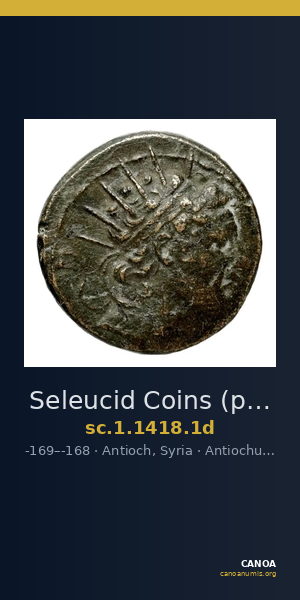 Seleucid Coins (part 2) 1418.1d — CANOA