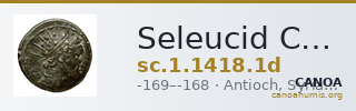Seleucid Coins (part 2) 1418.1d — CANOA