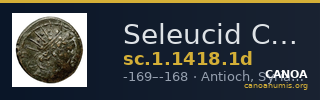 Seleucid Coins (part 2) 1418.1d — CANOA