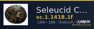 Seleucid Coins (part 2) 1418.1f — CANOA