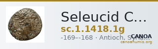 Seleucid Coins (part 2) 1418.1g — CANOA