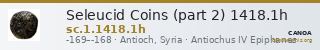 Seleucid Coins (part 2) 1418.1h — CANOA