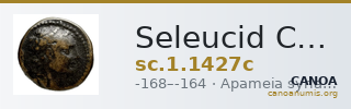Seleucid Coins (part 2) 1427c — CANOA