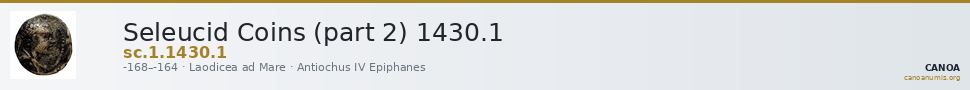 Seleucid Coins (part 2) 1430.1 — CANOA