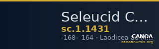 Seleucid Coins (part 2) 1431 — CANOA