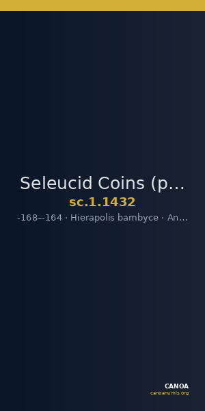 Seleucid Coins (part 2) 1432 — CANOA