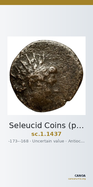 Seleucid Coins (part 2) 1437 — CANOA