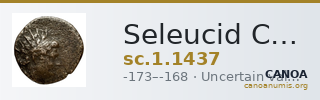 Seleucid Coins (part 2) 1437 — CANOA