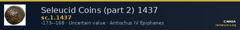 Seleucid Coins (part 2) 1437 — CANOA