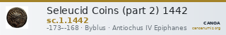 Seleucid Coins (part 2) 1442 — CANOA