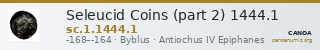 Seleucid Coins (part 2) 1444.1 — CANOA