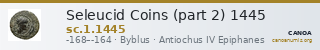 Seleucid Coins (part 2) 1445 — CANOA