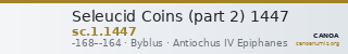 Seleucid Coins (part 2) 1447 — CANOA