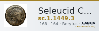 Seleucid Coins (part 2) 1449.3 — CANOA