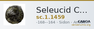 Seleucid Coins (part 2) 1459 — CANOA