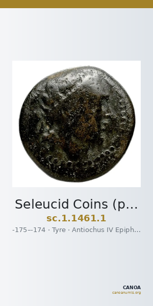Seleucid Coins (part 2) 1461.1 — CANOA