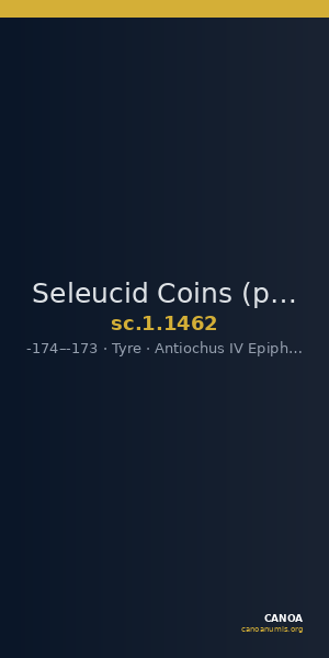 Seleucid Coins (part 2) 1462 — CANOA