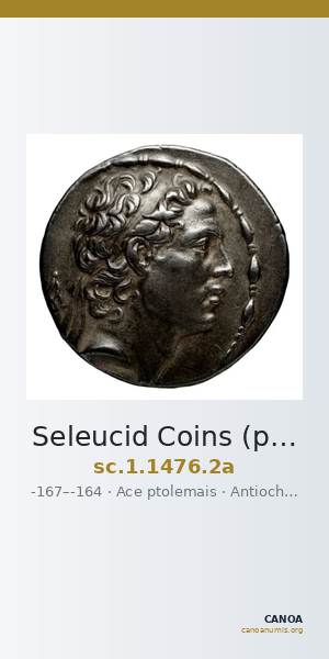 Seleucid Coins (part 2) 1476.2a — CANOA