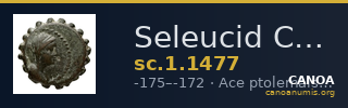 Seleucid Coins (part 2) 1477 — CANOA