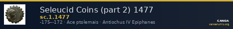 Seleucid Coins (part 2) 1477 — CANOA