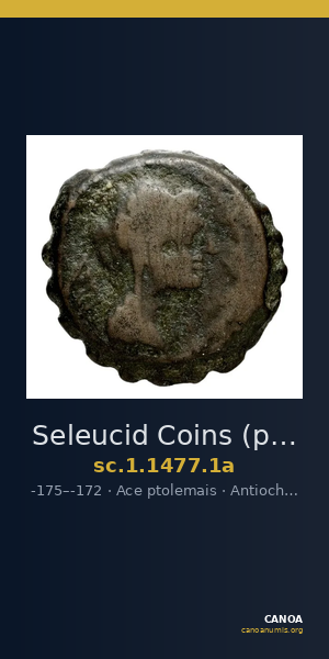 Seleucid Coins (part 2) 1477.1a — CANOA