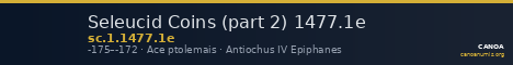 Seleucid Coins (part 2) 1477.1e — CANOA