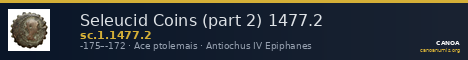Seleucid Coins (part 2) 1477.2 — CANOA