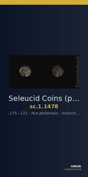 Seleucid Coins (part 2) 1478 — CANOA