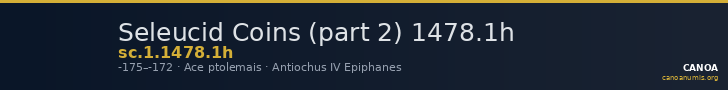 Seleucid Coins (part 2) 1478.1h — CANOA