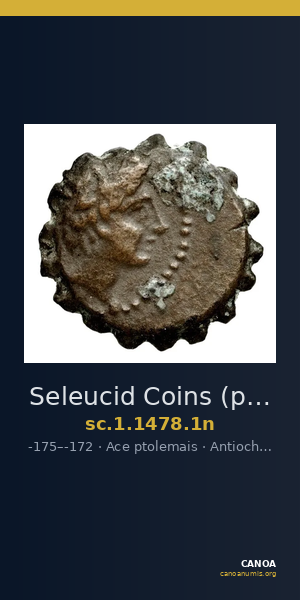 Seleucid Coins (part 2) 1478.1n — CANOA